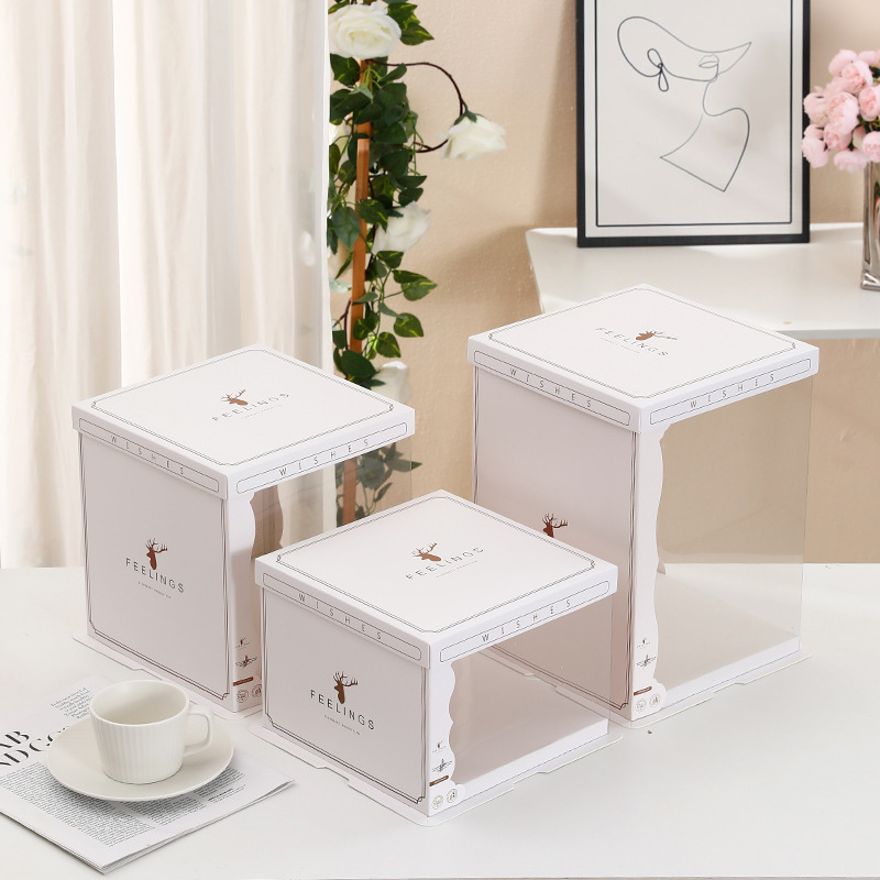 Snack cake caja de regalo caja transparente cumpleaños graduación caja de regalo Regalo De vacaciones caja de embalaje Internet celebridad