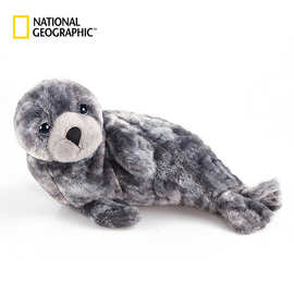 国家地理11" 地中海僧海豹毛绒玩具欧洲系列动物仿真动物毛绒玩偶