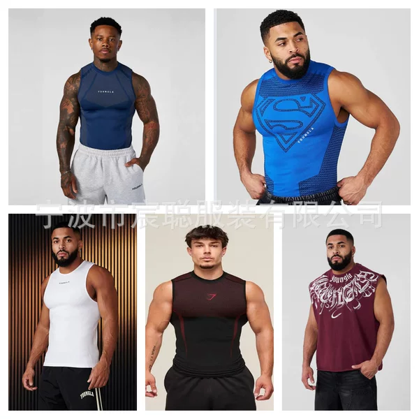 American-Style Vest Yla Shark Men's Lightweight Breathable Quick-Dry Sports Casual Running Training Fitness Basketball Vest