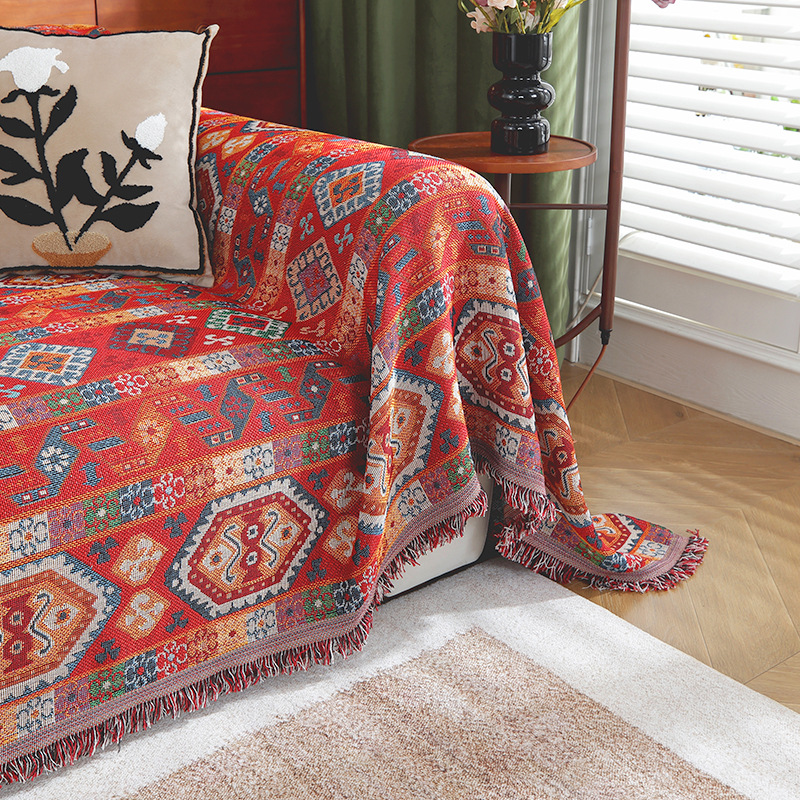 Ethnic Style Sofa Cover All Season Full Protection Sofa Protector_voghion.com