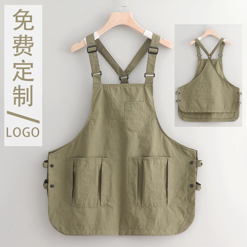 Workwear Casual Apron Front and Back Waterproof Quick-Drying Handsome Men's Kitchen Household Adult Oil-Proof Bib Work Clothes Workwear Casual Apron Front and Back Waterproof Quick-Drying Handsome Men's Kitchen Household Adult Oil-Proof Bib Work Clothes