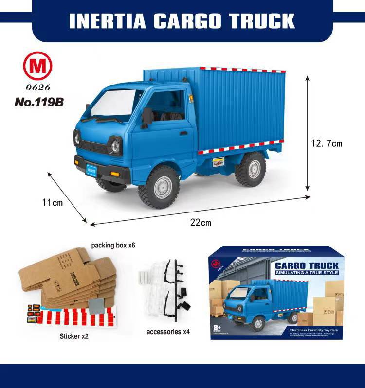 Nueva simulación Wuling Hongguang modelo de camión deriva carga tarjeta inercia niños coche juguete