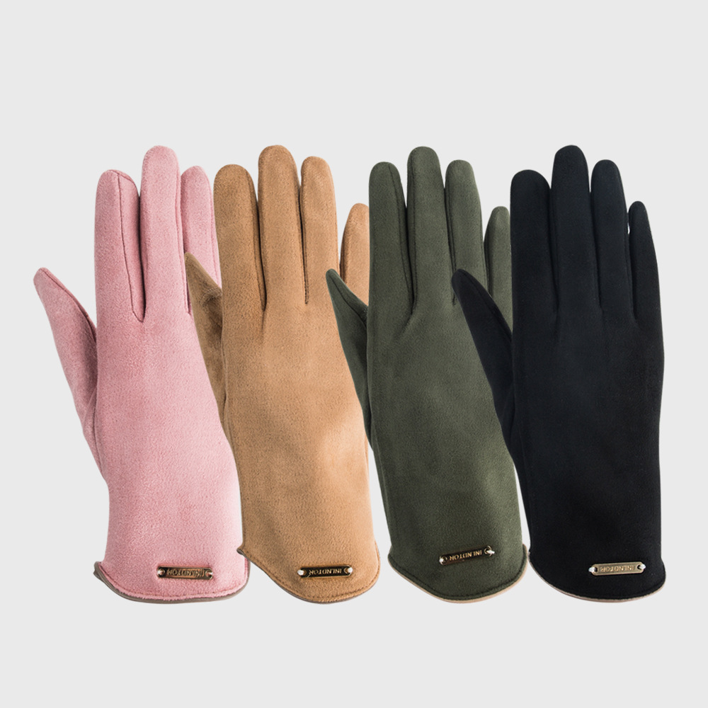 Fashion Solid Color Split Finger Gloves Keep Warm Cold-proof Leaking Gloves display picture 1