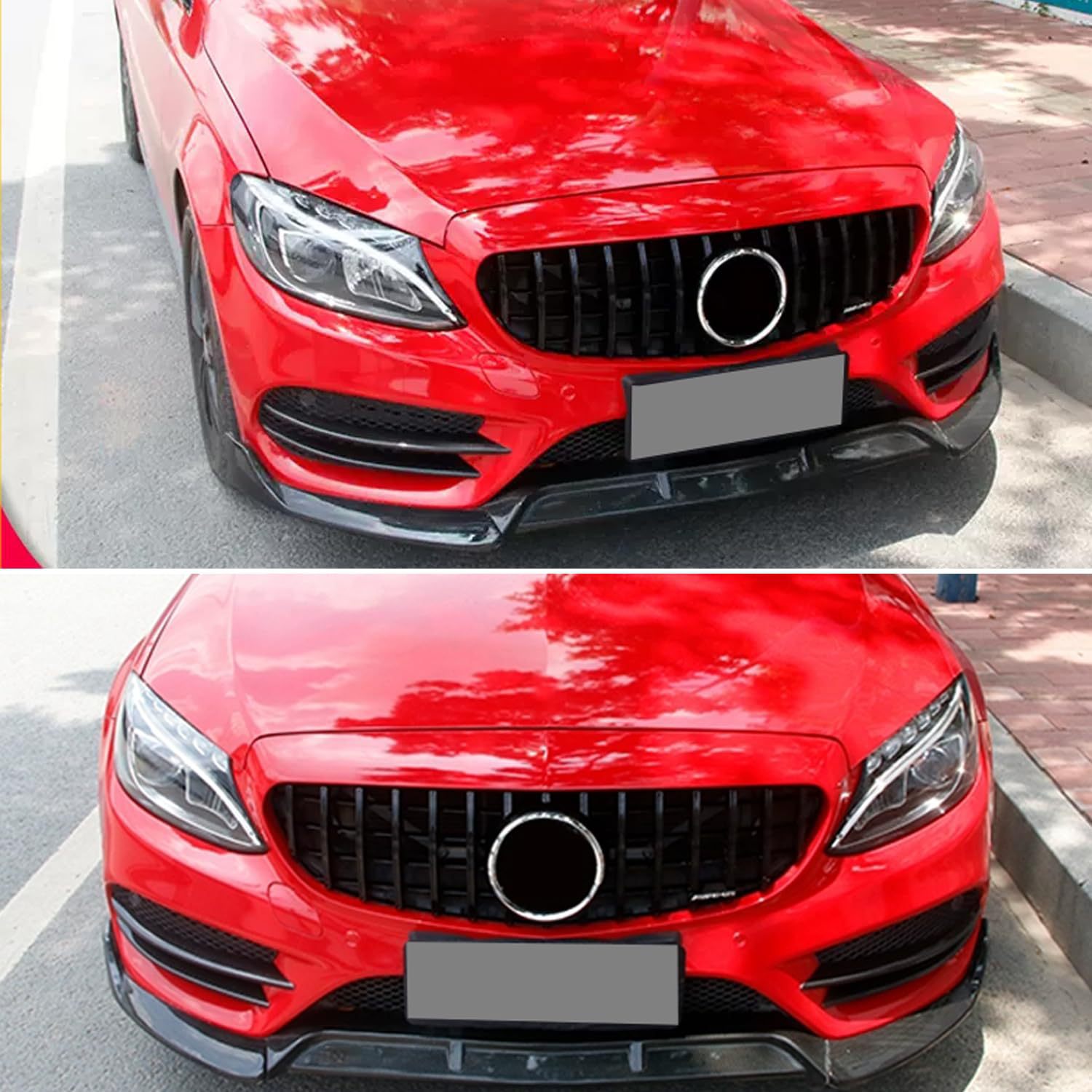 Suitable for Mercedes-Benz C-Class 15-21 Models W205 Brabus Modified Front Spoiler C200L C260L Front Lip Small Body Kit