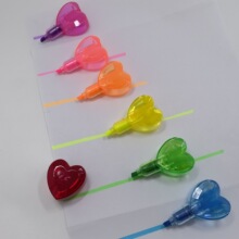 标记标写标题荧光笔透明爱心厂家手账套装糖果情人节六色组合心笔