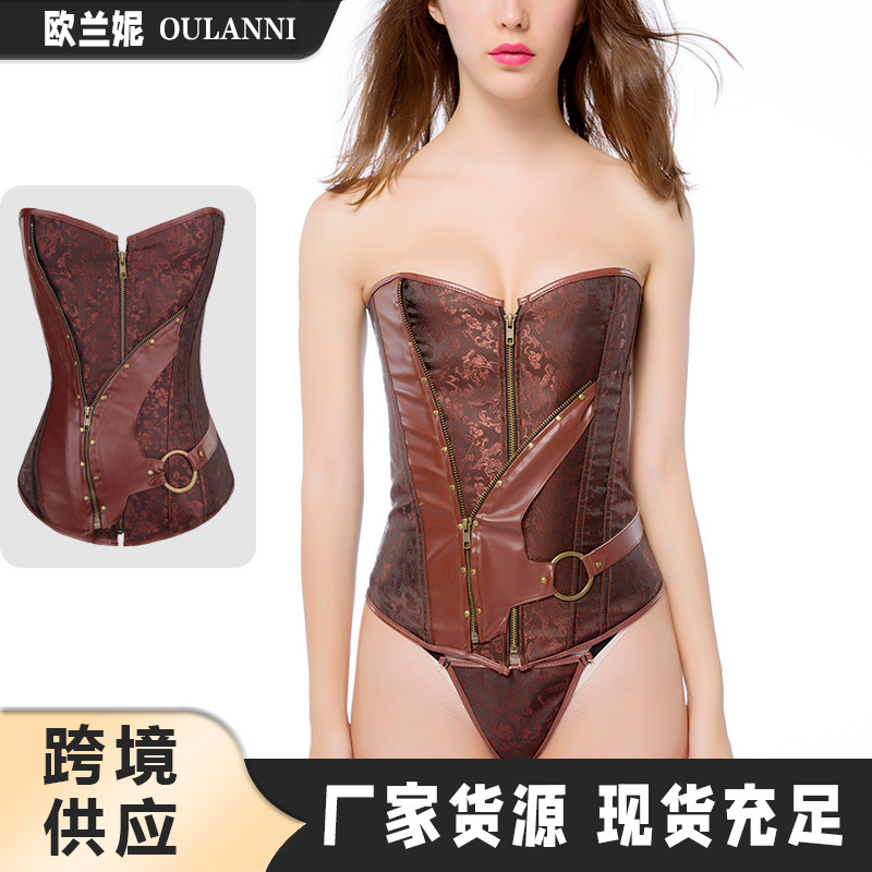 Europe and the United States sexy plastic body clothing performance clothing Gothic retro style court corset large size spot a generation of hair