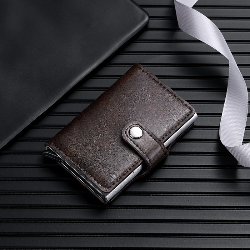 Nuevo tipo de metal automático pop-up bolsa de tarjetas para hombres y mujeres, cartucho anti-magnetizado, caja de tarjetas exquisita y simple, ultra-delgada