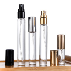 香水詰め替えボトル透明ガラス化粧品ボトル 10 ミリリットルチューブ水分補給日焼け止めプレス小型スプレーボトル在庫あり
