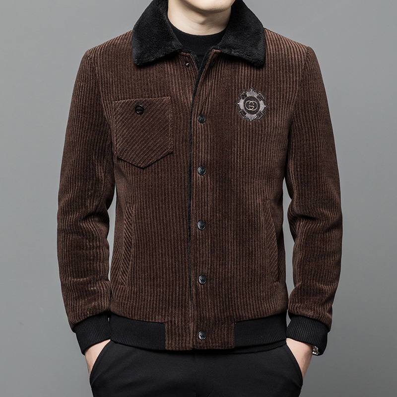 恒源祥新品男士羽绒服夹克2025男装冬季翻领高端休闲羽绒服夹克潮