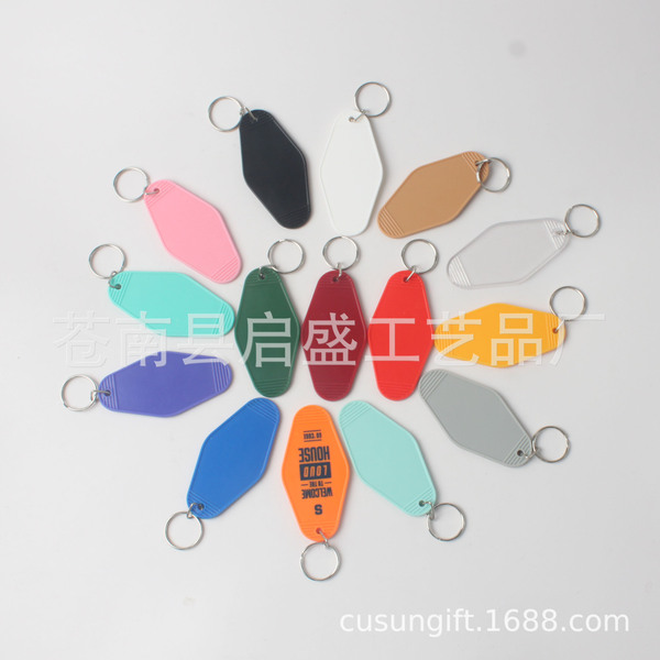 Plastic luggage retro keychain for keys for hotel
