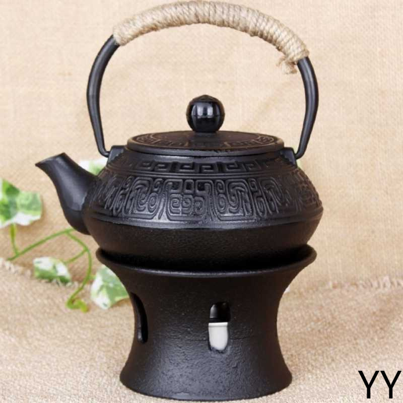 日式铸铁煮茶器酒精炉蜡烛炉加热保温茶炉铁壶底座烧水壶茶具配件