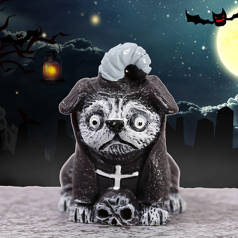微景観多肉小置物新作魔法猫可愛いかぼちゃかぼちゃキーホルダーハロウィン置物|undefined