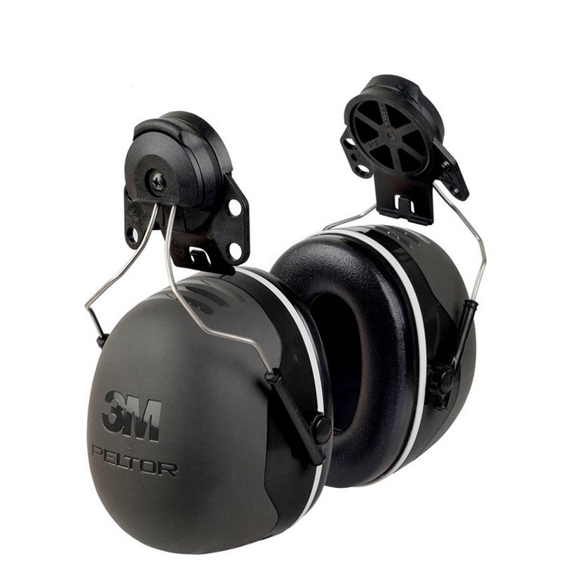 正品3M X5P3安全帽式防护耳罩 高效降噪隔音耳罩 工业防噪音耳罩