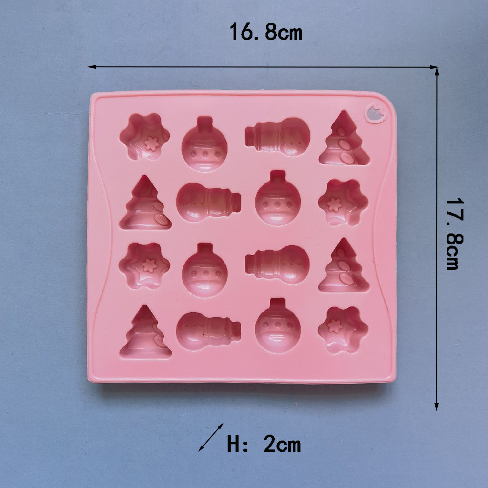 16 muñeco de nieve de árboles 73 molde de silicona pastel helado pudín molde de postre jabón utensilios