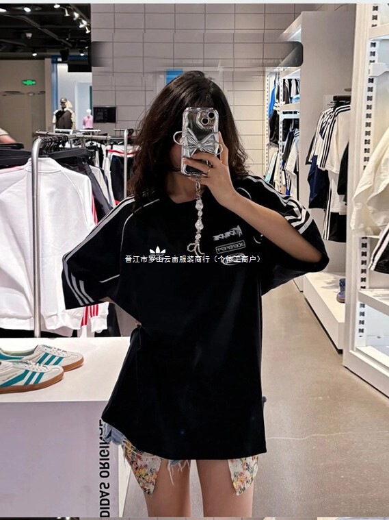 Clover Short-Sleeved T-Shirts for Men and Women in Summer American Street Trendy Half-Sleeved Tops Loose Casual Trendy Brand T-Shirts