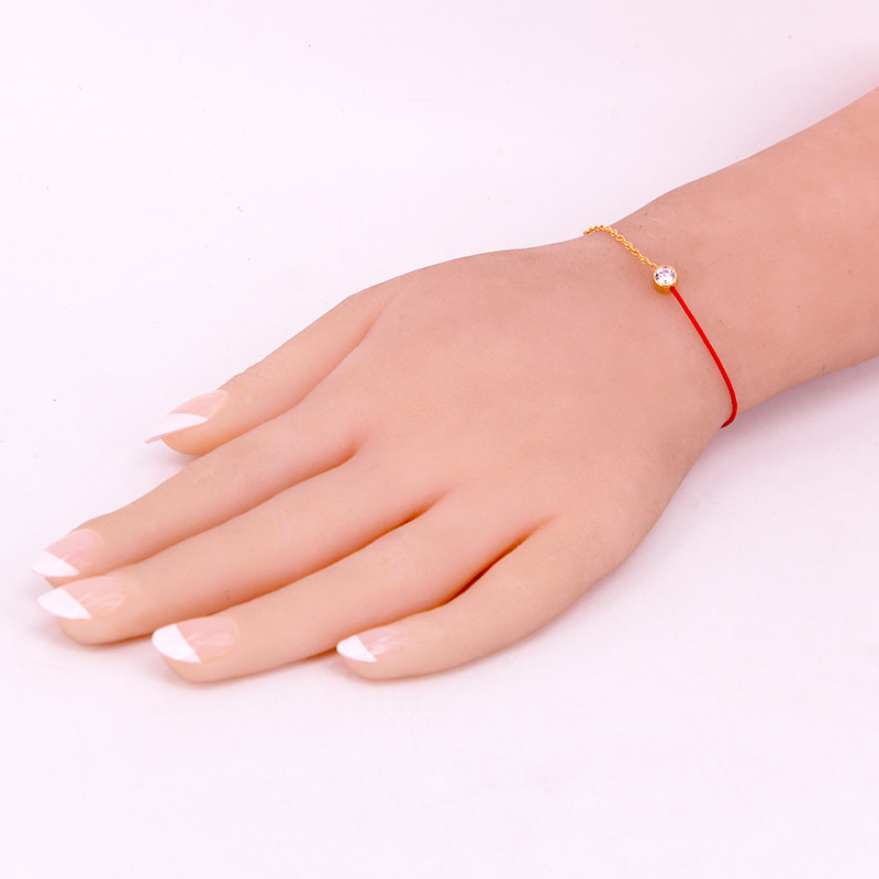 5g Weight Artificial Diamond Inlay Material Bracelets Classification 1 Piece Quantity Daily Occasion rope, Titanium Steel Material Geometric Pattern Women's Gender Plating, Inlay Design Simple Style Style Simple Style Geometric Rope Titanium Steel Plating Inlay Artificial Diamond Women's Bracelets 5