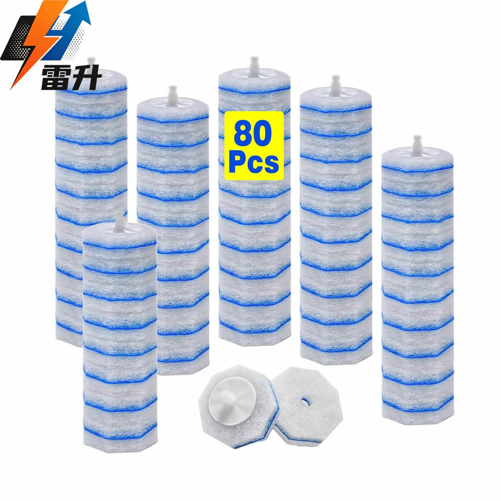 Leisheng disposable toilet brush for home use, no dead angle toilet brush with replacement head set, bathroom cleaning tool