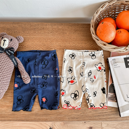  Korean children's clothing summer new style girls Korean style summer clothing high waist leggings shorts children's pants 123291