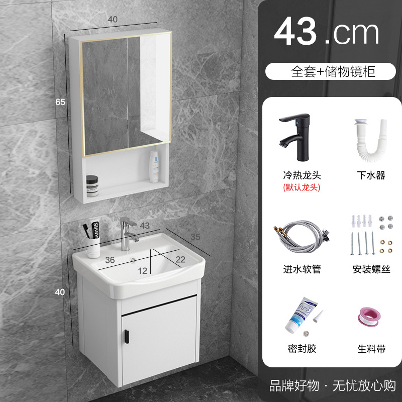 40 gabinete principal + lavabo + grifo + espejo gabinete