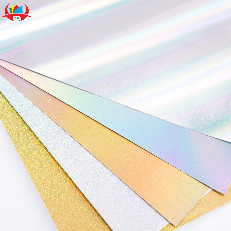 Papel especial papel cartón blanco nacarado papel brillo papel de cuero en relieve papel de embalaje impresión dorado muestra de arte Lucky Bag