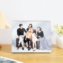 影楼同款厂家水晶相框摆台全家福挂墙集体照铝合金装饰拉米娜版画