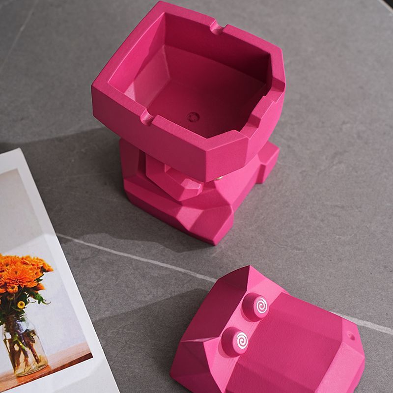 (2개) 재떨이 잉크 커버 안티 플라이 애쉬 크리에이티브 퍼스널 홈 기숙사 사무실 귀여운 가벼운 럭셔리 장식품