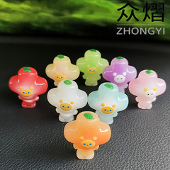 微景观创意卡通夜光云朵小熊萌粒公仔装饰品配件桌面车载迷你摆件