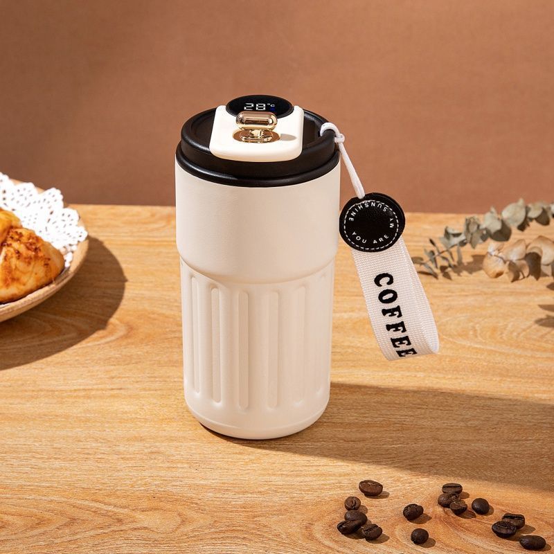 新智能咖啡杯定制logo便携不锈钢保温杯广告礼品男女水杯刻字测温|undefined