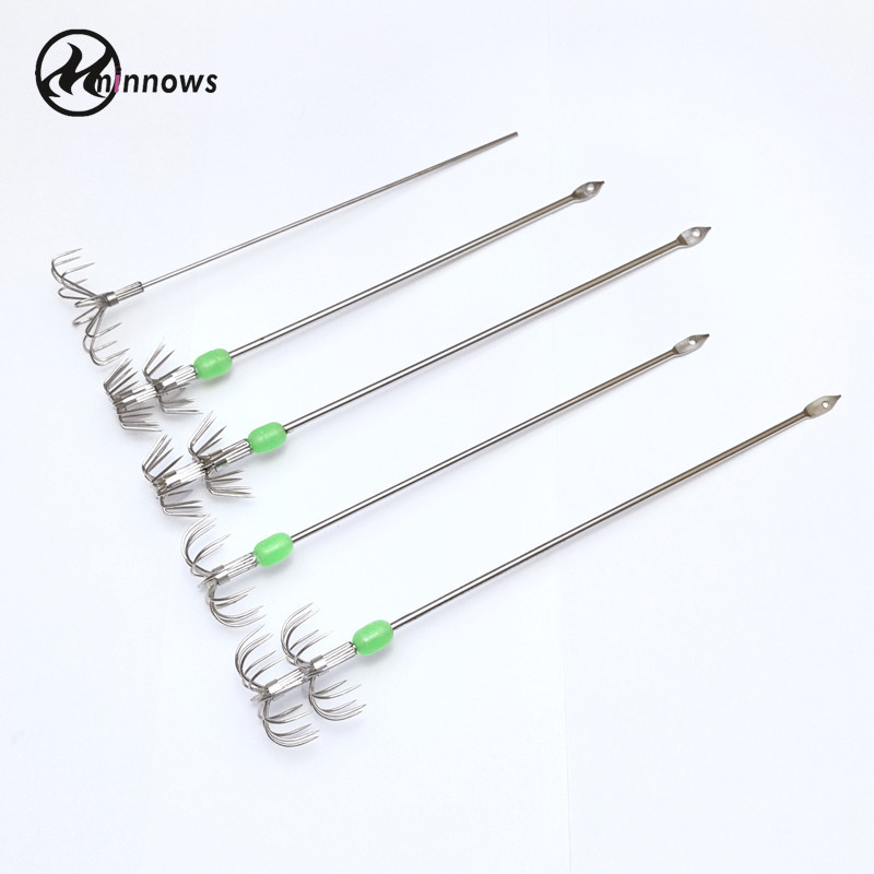 伞钩不锈钢路亚鱿鱼钩活饵深海钩鱿鱼墨鱼钩虾钩渔具用品海钓专用