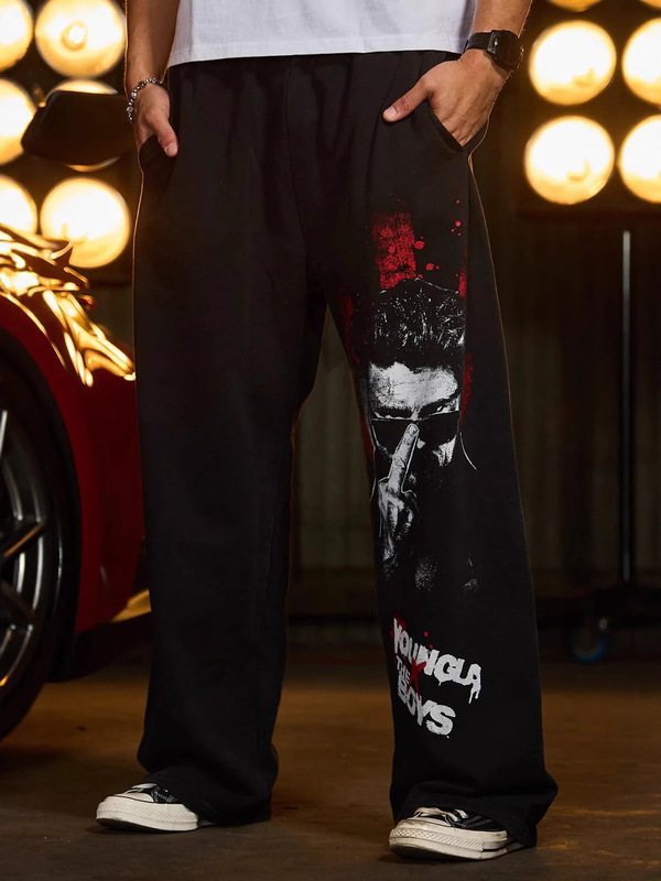 Youngla Co-Branded the Boys Men's Sports Pants Joggers Sports Fitness Running Training Casual Pants