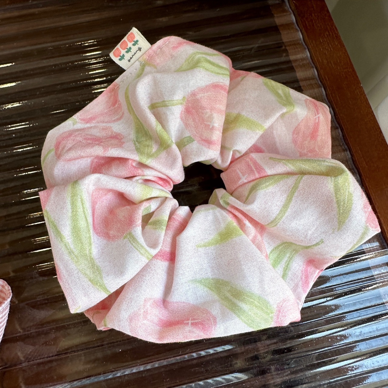 Nuevo estilo dulce y lindo chica estilo tulipán rosa encaje intestino grueso anillo de cabello tela floral tocado accesorios para el cabello