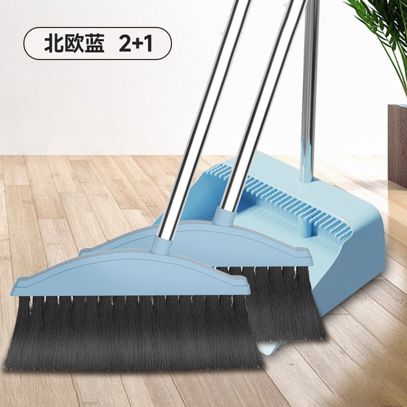 빗자루 2 개 1 쓰레기통 세트
