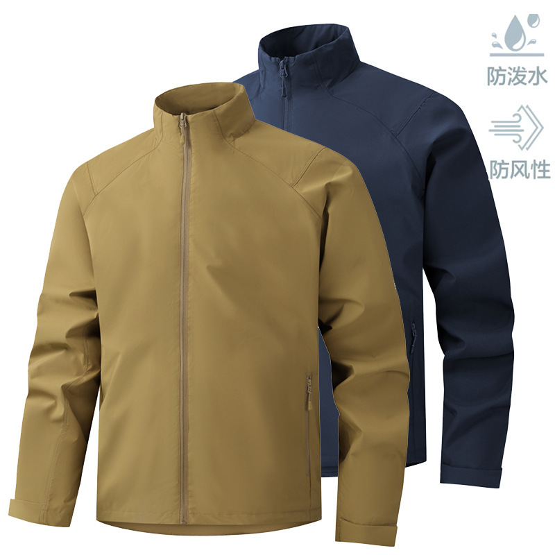 Spring and Autumn Outdoor Windbreaker Jacket for Women, Lightweight Windproof Mountaineering Jacket, High-End Stand Collar Simple Commuter Windbreaker for Men Spring and Autumn Outdoor Windbreaker Jacket for Women, Lightweight Windproof Mountaineering Jacket, High-End Stand Collar Simple Commuter Windbreaker for Men