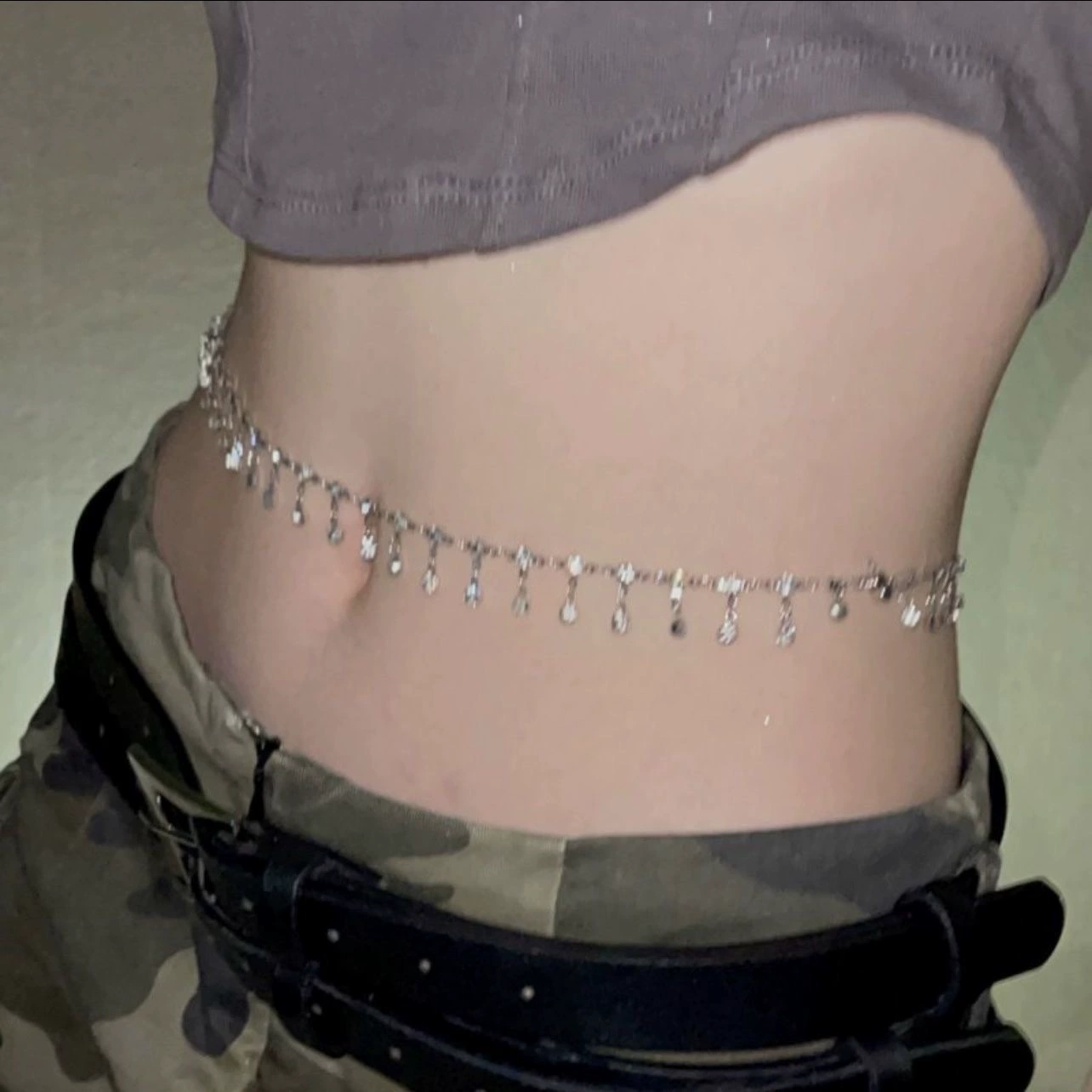 Алмазная кисточка на талии цепь сексуальная геометрическая пляжная цепочка тела бикини простая горячая девушка сладкая крутая однослойная цепочка талии женская летняя