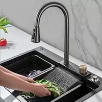 Кухонная мойка с водопадом Feiyu, набор для стирки, умывальник, кастрюля, насос, мойка для дома
