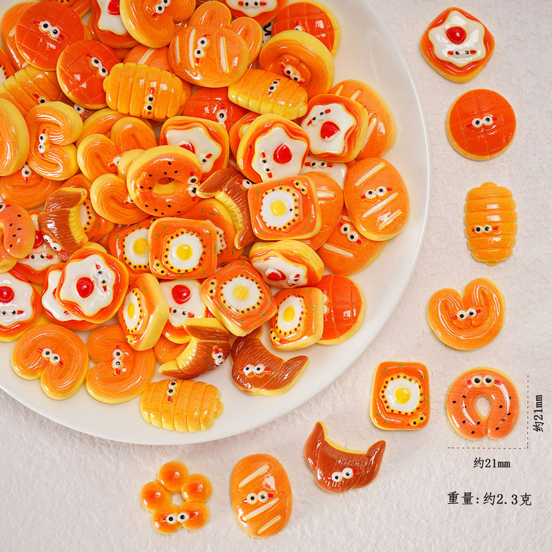 食品おもちゃパンシミュレーションミニチュア食品おもちゃ小さな装飾品樹脂 diy ジュエリーアクセサリーコンビニスーパーマーケット材料|undefined
