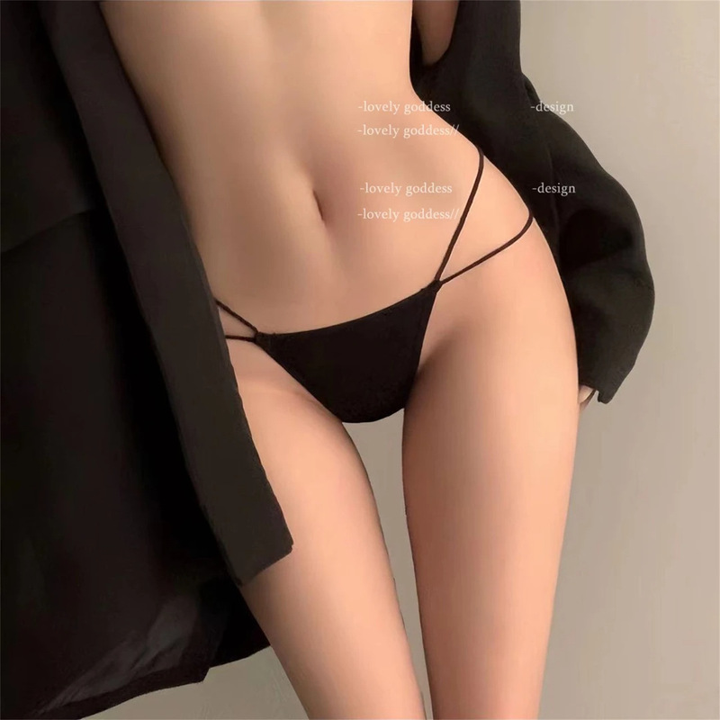 Sexy Japanese Style Simple Thin Belt Underwear Women's Traceless Girl's Low Waist Minimalist Breathable Strap Women's Gongs N08