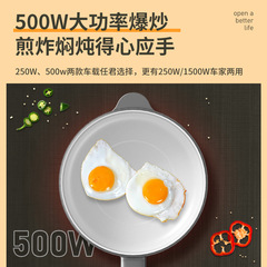 Cross-border vehicle electric wok hot pot truck driver 24V cooking wok car home dual-use high-power electric wok