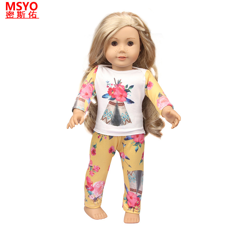 18 pulgadas American Girl muñeca pijamas 43cm xiafu muñeca ropa traje muñeca lindo camisón Pijamas