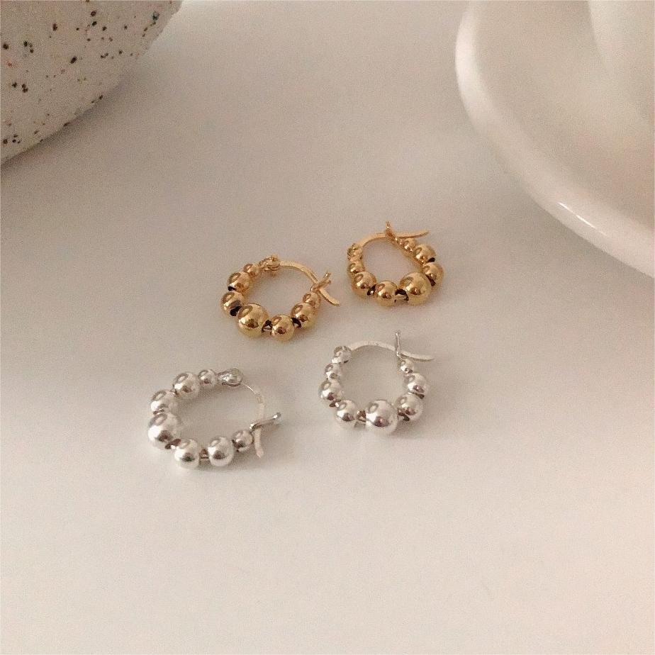 Water Droplets Pattern 1 Pair 925 Sterling Silver Water Droplets Earrings