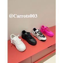 【Carrots】松糕底休闲运动鞋情侣大铆钉系带厚底增高老爹鞋男女