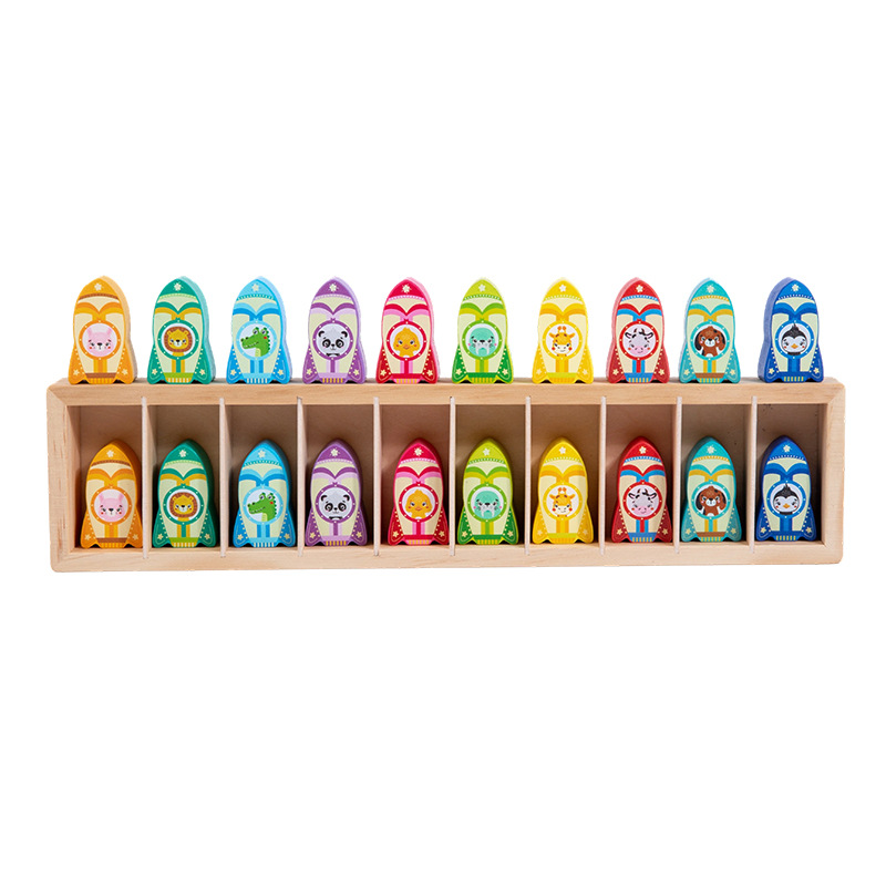 Juego de mesa educativo transfronterizo TikTok de madera para emparejar colores de botellas, juego de memoria interactivo y divertido para padres e hijos image 7