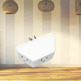 跨境供应美式美规墙壁墙插2支装插头3孔快充电插座家用旅行入墙式