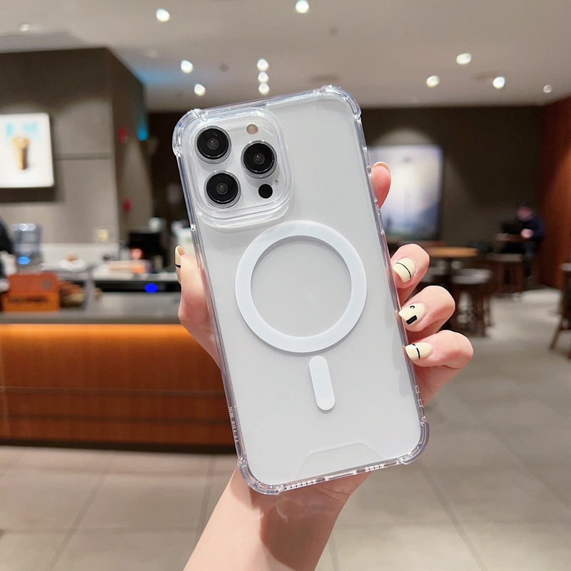 Apple 16、iPhone 15、14 Pro Max、13対応、透明、磁気吸着、四隅耐衝撃、滑り止め保護ケース|undefined