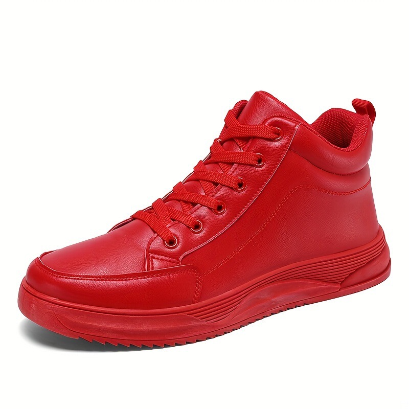 I 76962 Fleece Leather Couple Sneakers