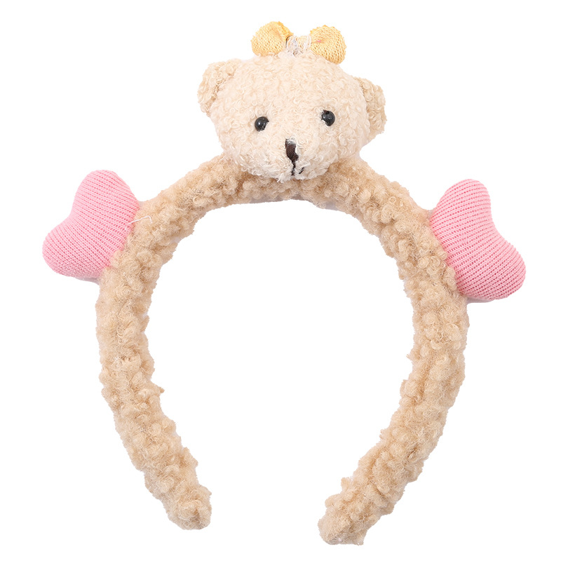 Banda para el cabello para el lavado de cara de dibujos animados lindo, máscara de aplicación de rojo de red para mujer, banda para el cabello, diadema, horquilla de paquete de cabello nuevo 2025