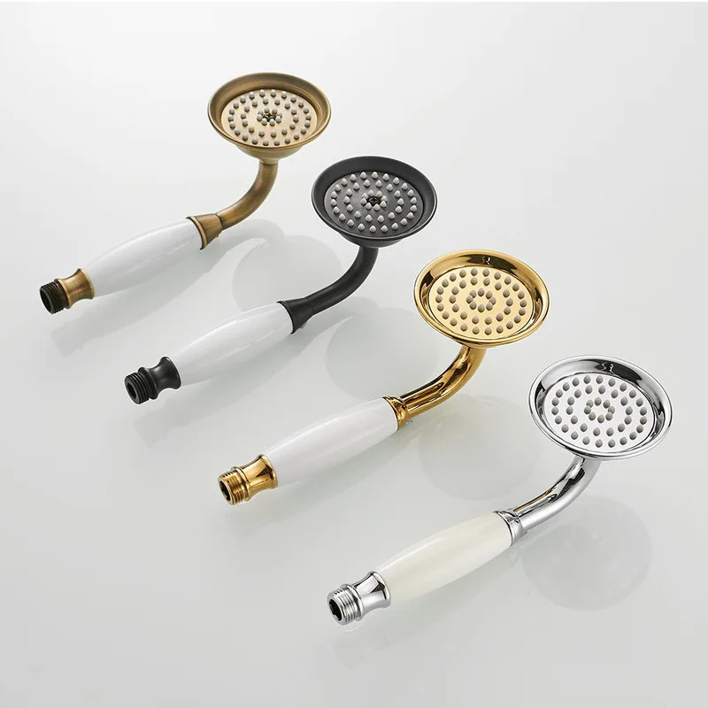 European-style Retro All-copper Shower Hand Shower Head Antique Retro Black Golden Shower Head Hand Shower Head