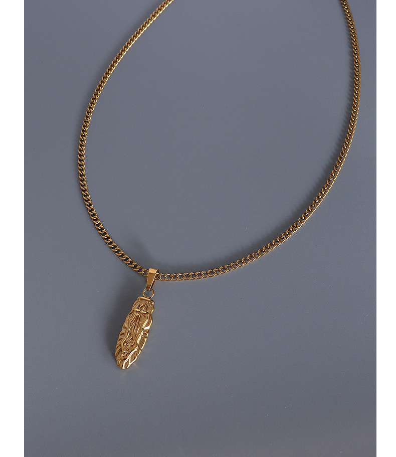 PVD Coated Real Gold Plated Geometric Titanium Steel Fashion Waterproof Non Tarnish Necklace display picture 8