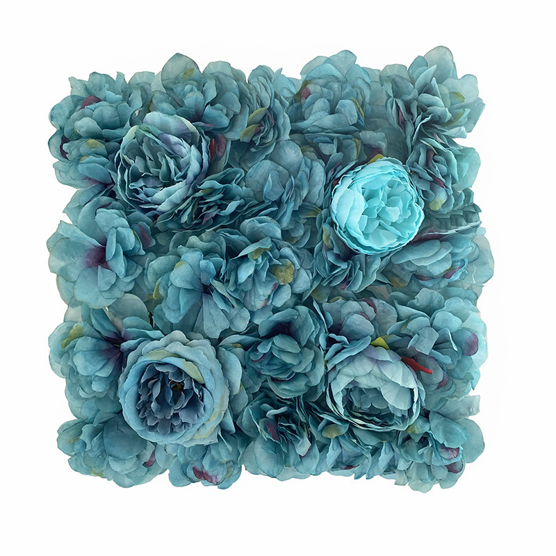 Pared de flores simuladas, rosas, hortensias, fondo artificial para bodas, pared para fotografía de bodas, flores falsas, accesorios de decoración para el hogar