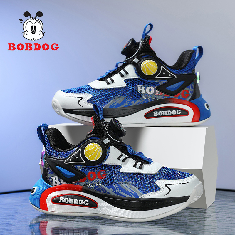 Babudou zapatos para niños 2025 verano nuevos zapatos deportivos casuales para niños medianos y grandes de una sola red transpirable de malla grande para niños